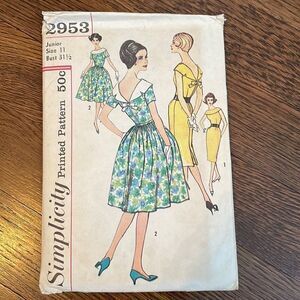 Vtg 1959 Simplicity woman’s dress pattern